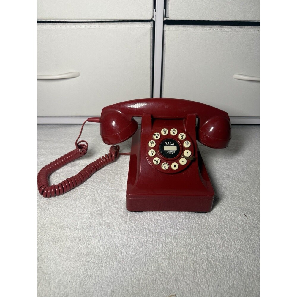 Crosley Model 302 Retro Red Corded Telephone, Tone Dial, 1-Line Vintage 2006